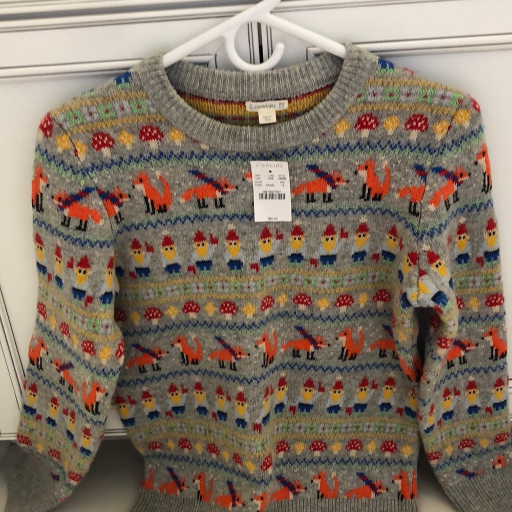 Kids J-Crew Gnome Sweater Size 12